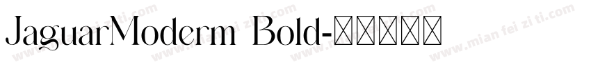 JaguarModerm Bold字体转换